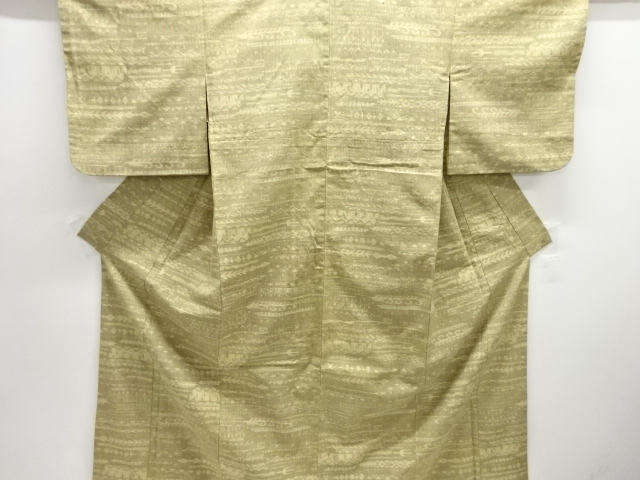 JAPANESE KIMONO / ANTIQUE HITOE KIMONO / SILK / TSUMUGI / WOVEN SARASA